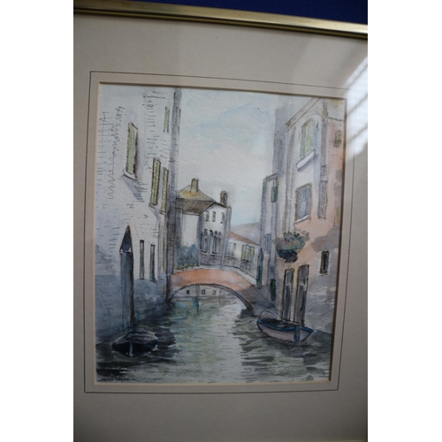 424 - Venice Watercolour, Signed Nellie Broad, 29 x 36cm