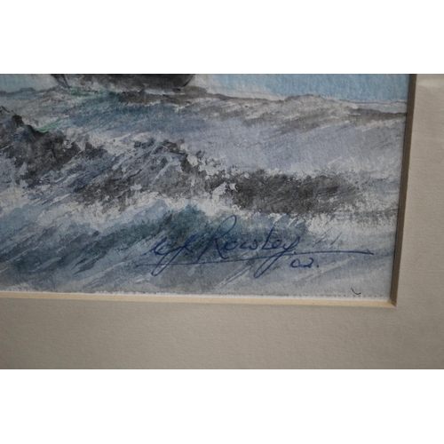 429 - Signed Watercolours of Boat, Unframed, 46 x 35cm