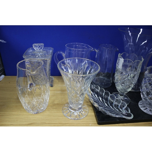 439 - Large Collection of Glassware Water Jugs & Crystal