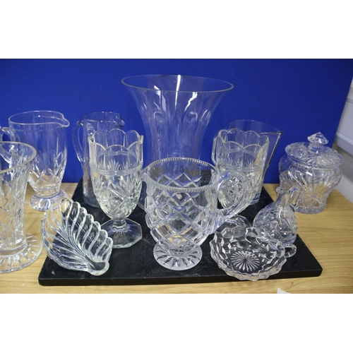 439 - Large Collection of Glassware Water Jugs & Crystal