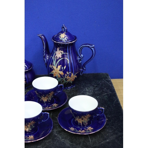 443 - Blue Japanese Tea Set, Set of 6