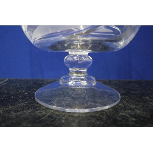 455 - Believed to be J G Durand Florence Crystal Serving Bowl, 23.5cm Diameter