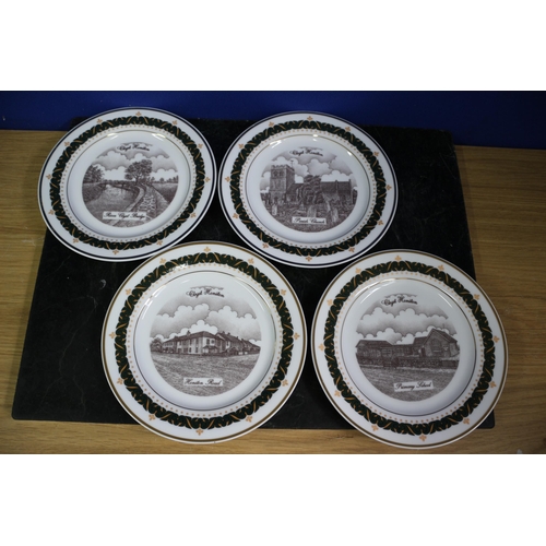 487 - 4 x The Canterbury Collection, 18 Carat Gold Bordered Collectors Plates, Limited Edition