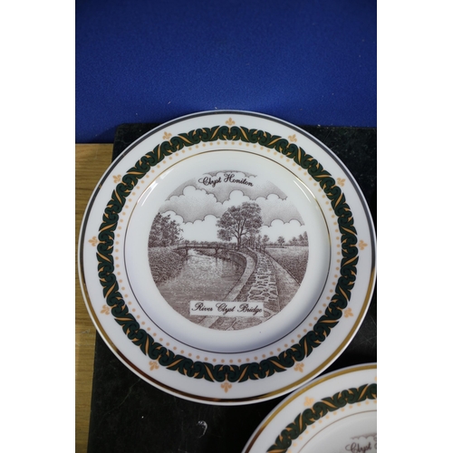 487 - 4 x The Canterbury Collection, 18 Carat Gold Bordered Collectors Plates, Limited Edition