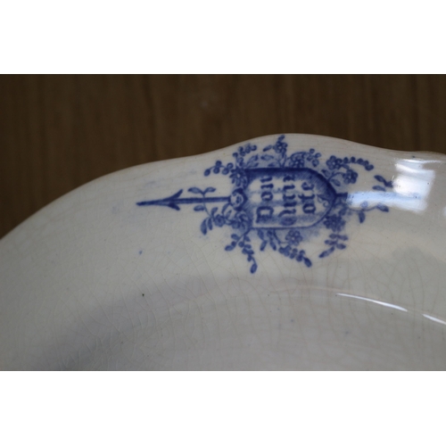 501 - Collection of Blue & White Plates, some aged, Largest is 26.5cm