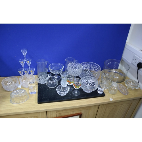 502 - Selection of Glass Items including Vintage Jelly Mould