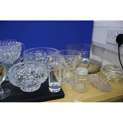 502 - Selection of Glass Items including Vintage Jelly Mould