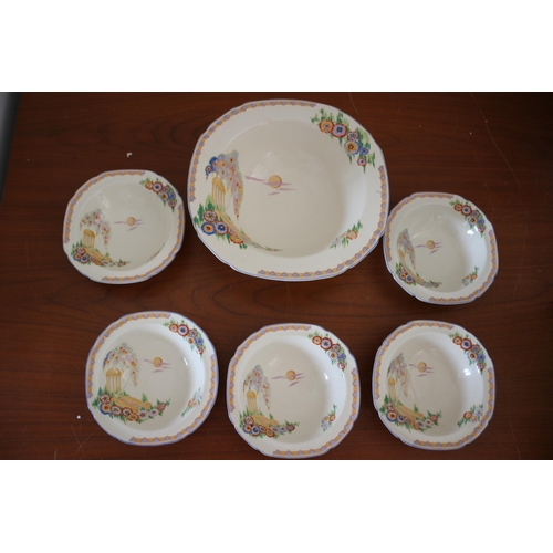 615 - Nice Set of 5 x John Maddock Vintage Bowls plus a Large serving Bowl