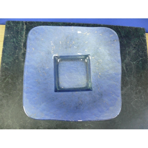 106 - Unusual square glass plate