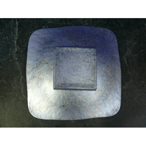 106 - Unusual square glass plate