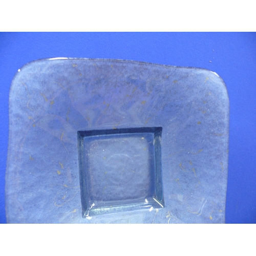 106 - Unusual square glass plate