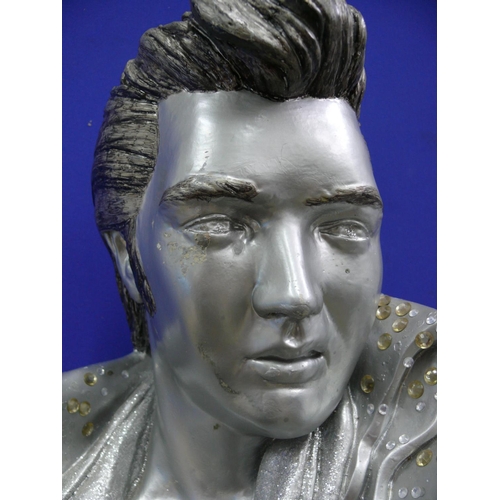 79 - Large Elvis Bust, slightly AF, 48cm Tall