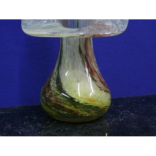 99 - Hand blown vase, in the form of a Orchid