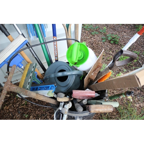 663 - Large Bin Full of Gardening Tools