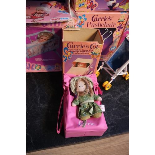 Vintage Carrie Toys Including Carries Bath Time Set, Carries Crib ...