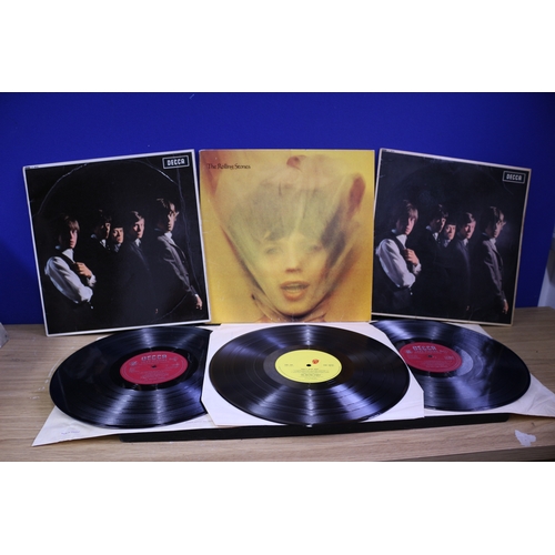 120 - 3x Rolling Stones Albums Including 'Goats Head Soup' and 'The Rolling Stones'