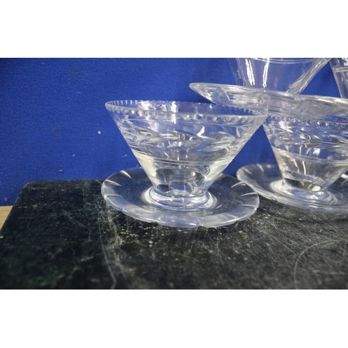 129 - Set of 5 Footed Glass Desert Bowls