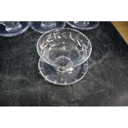 129 - Set of 5 Footed Glass Desert Bowls