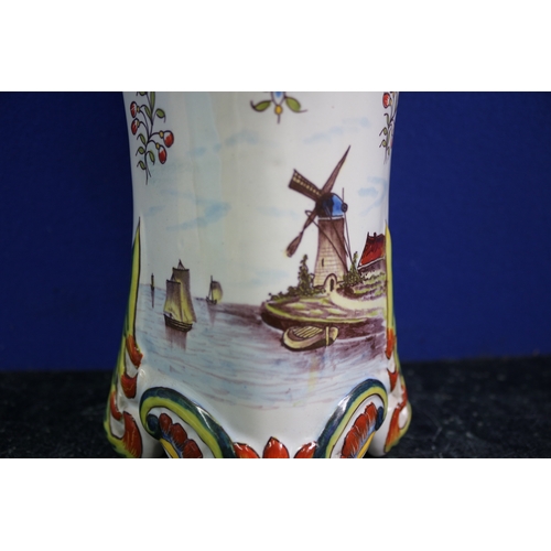 130 - Hand Painted, possibly Italian, 4 Foot Early 20th Century Vase With Markings, 27cm Tall