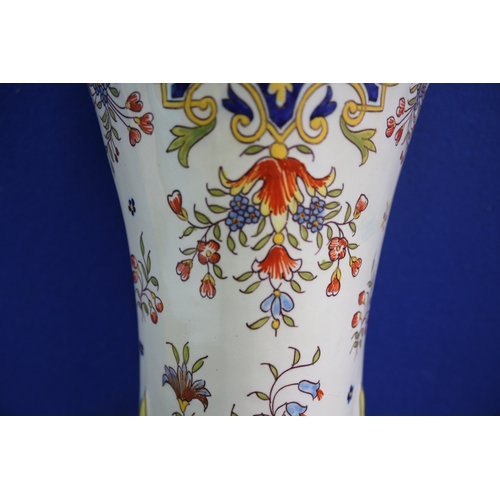 130 - Hand Painted, possibly Italian, 4 Foot Early 20th Century Vase With Markings, 27cm Tall