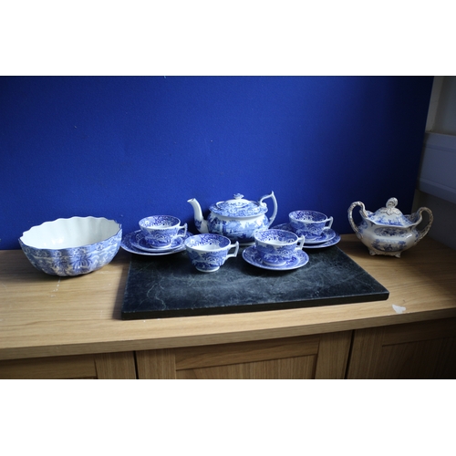 135 - Spode Blue and White Part Tea Set and Other Blue and White, Some A/F