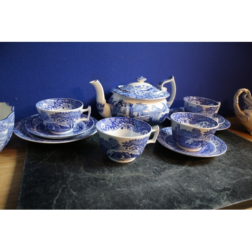 135 - Spode Blue and White Part Tea Set and Other Blue and White, Some A/F