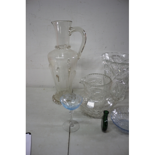 138 - Large Bundle of Glass Including Cut Glass Decanter Etc.