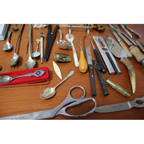 2 - Mixed Lot Including Brass Horse, Singer Scissors, Leather Tools etc.