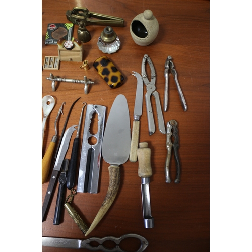 2 - Mixed Lot Including Brass Horse, Singer Scissors, Leather Tools etc.