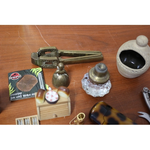 2 - Mixed Lot Including Brass Horse, Singer Scissors, Leather Tools etc.