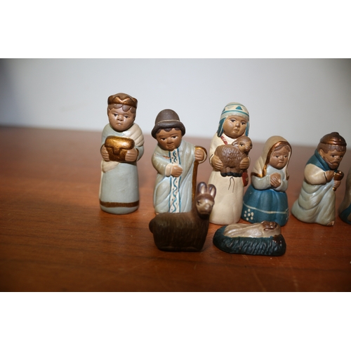 31 - Collection of Peruvian Hand Made Vintage Finger Puppet Nativity Items