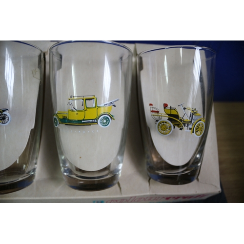 36 - Set of 6 Classic Car Wessex Tumbler, Box A/F