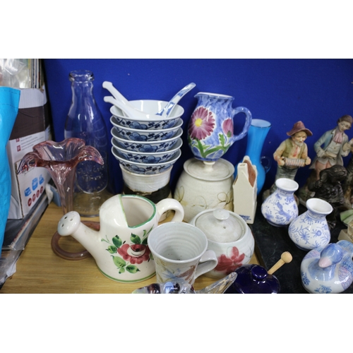 48 - Mixed Lot Including Soup Bowls, Figurines, Small Pots, End of Day Murano Etc