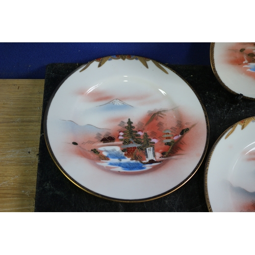 49 - Soho China, Hand Painted Plates, 18.5cm Diameter