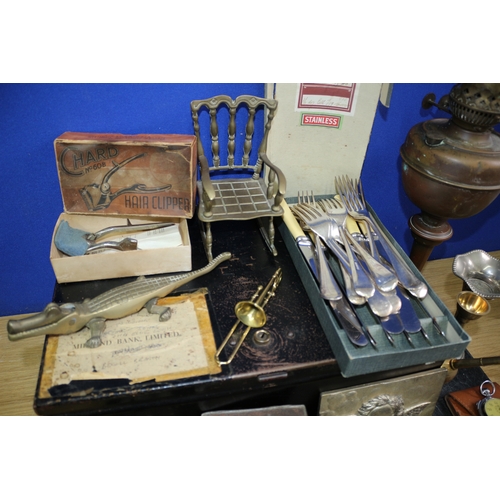 51 - Selection of Metal ware Including Stop Watch etc