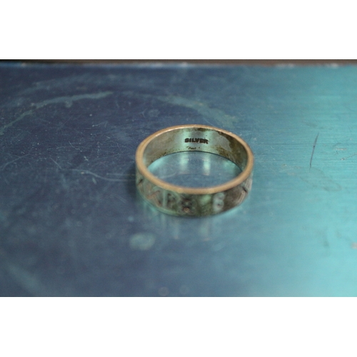 58 - Marked as Silver Ring, Size U, Total Weight: 4.5g