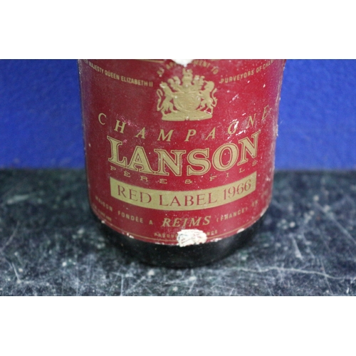 74 - Lanson Pere & Fils Red Label 1966 1/2 Bottle of Champagne