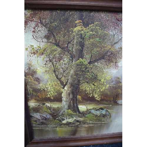 10 - Oil On Canvas of Woodland Scene, Signed I.Cafier, 45.5 x 35.5 cm