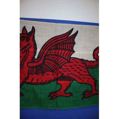 101 - Aged Welsh Flag 84 x 44 cm