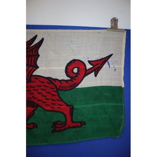 101 - Aged Welsh Flag 84 x 44 cm