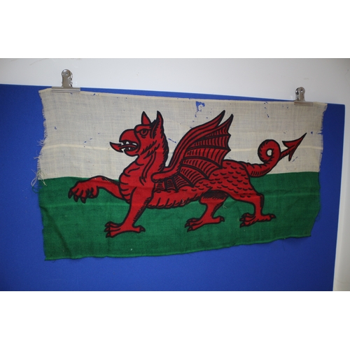 102 - Aged Welsh Flag 88 x 46cm