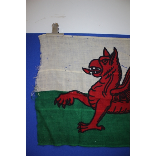 102 - Aged Welsh Flag 88 x 46cm