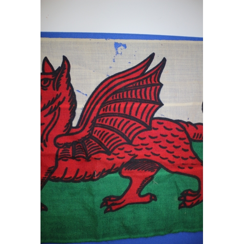 102 - Aged Welsh Flag 88 x 46cm