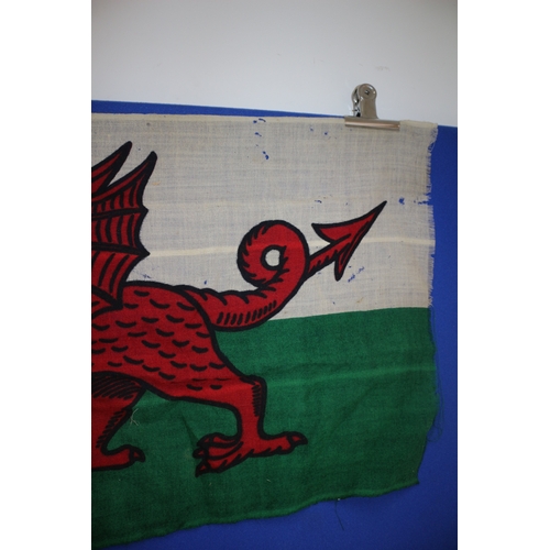 102 - Aged Welsh Flag 88 x 46cm