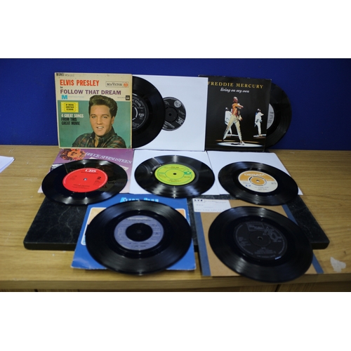 13 - Nice Collection of Singles (45's) Including Michael Jackson, Elvis Presley, Freddie Mercury