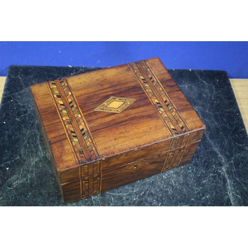 132 - Inlaid Vintage Wooden Box