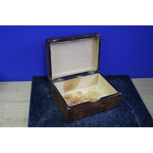 132 - Inlaid Vintage Wooden Box