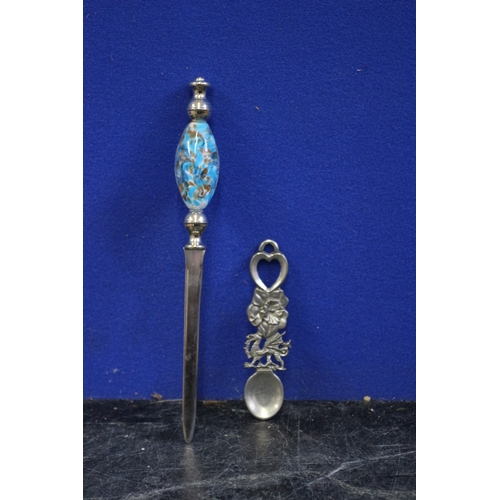 137 - Murano Letter Opener and Welsh Lead Spoon