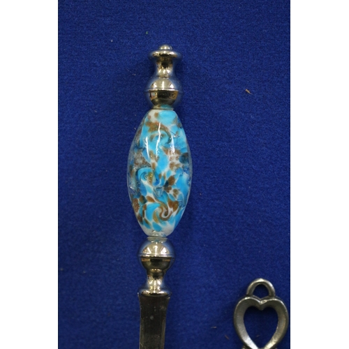 137 - Murano Letter Opener and Welsh Lead Spoon