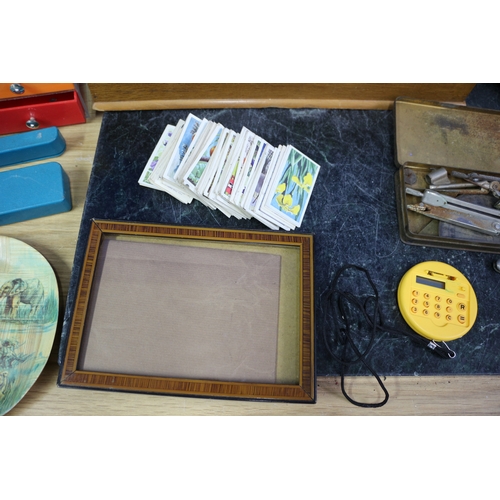 149 - Mid Century Desk Tidy & Stationery Items